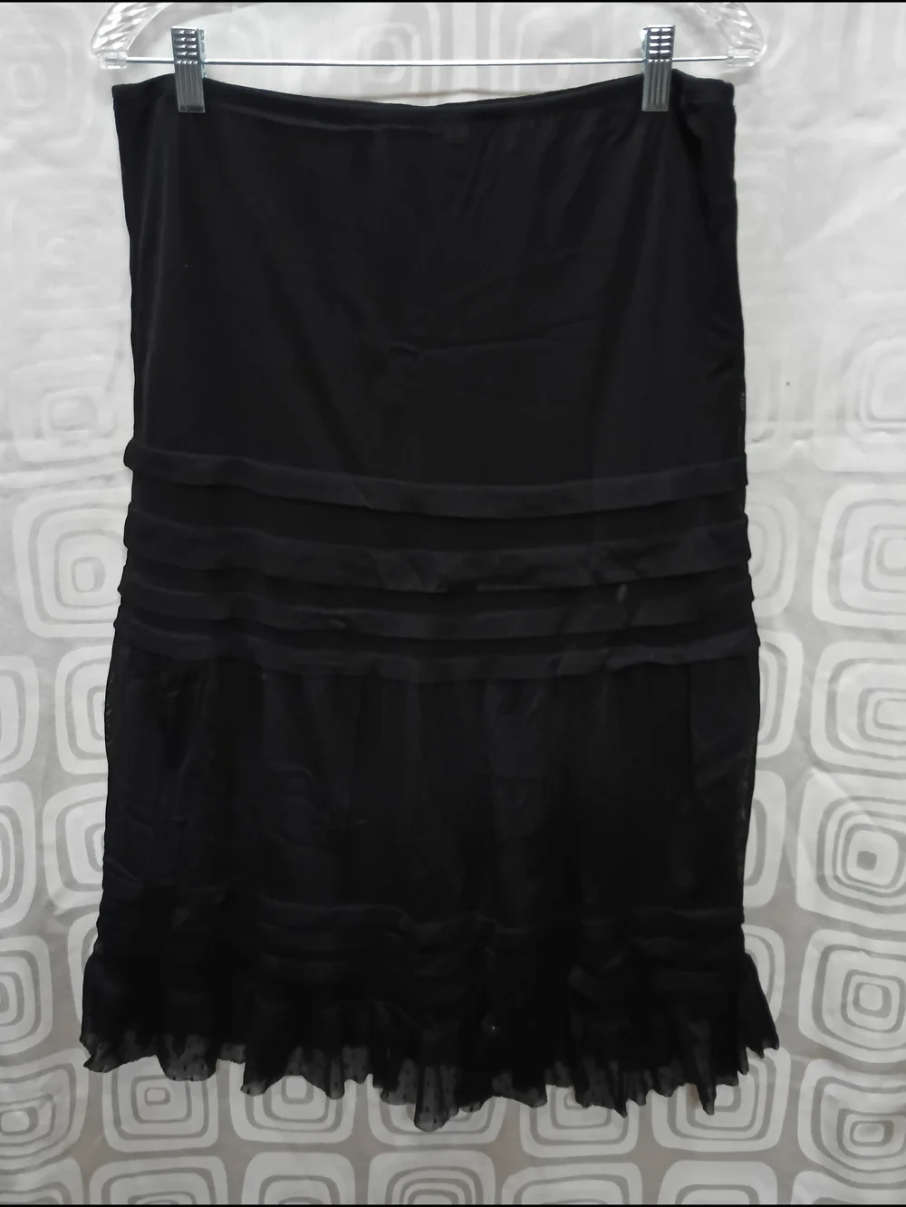 Worthington Black Tiered A-Line Skirt